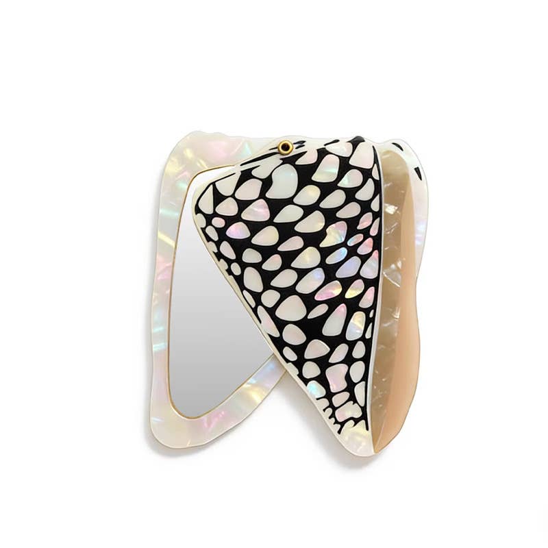 Marble Cone Shell Pocket Mirror