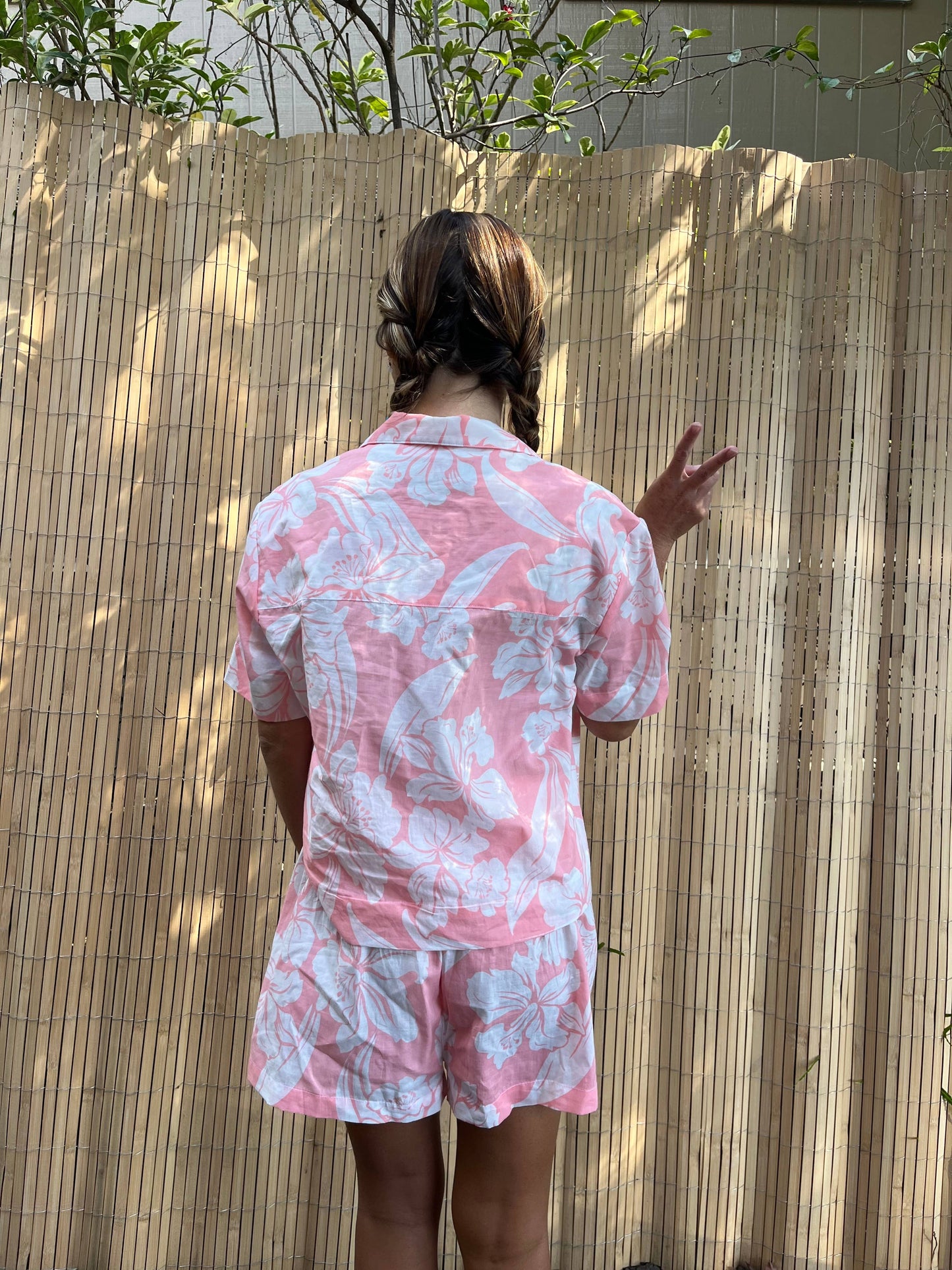 Womens Sustainable Button Up Shirt - Pink Orchid