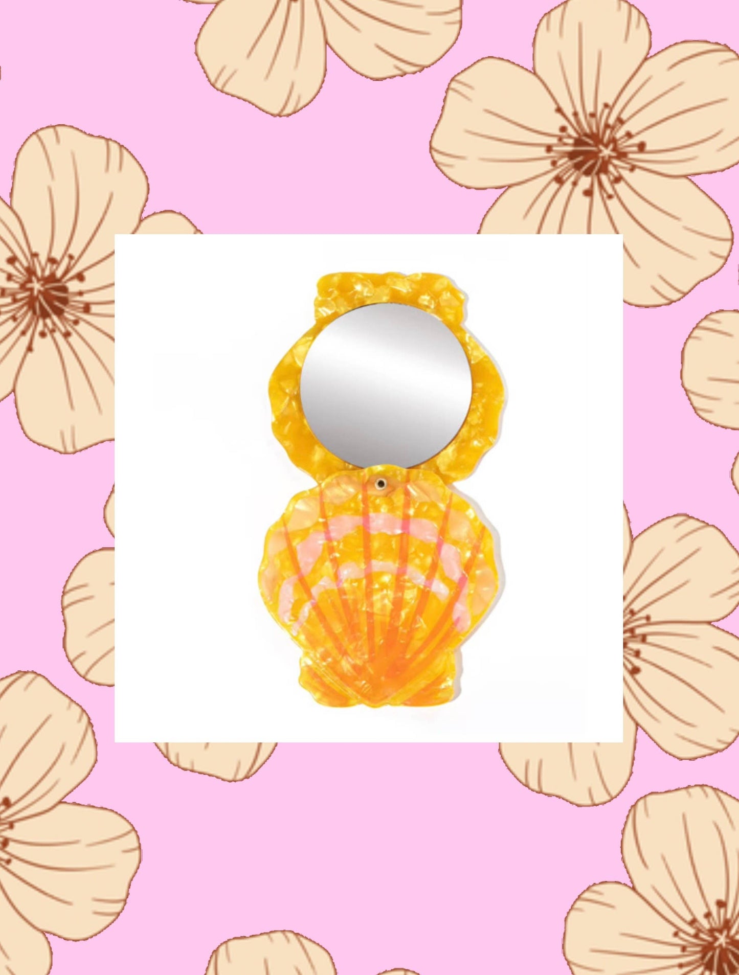 Sunrise Shell Pocket Mirror