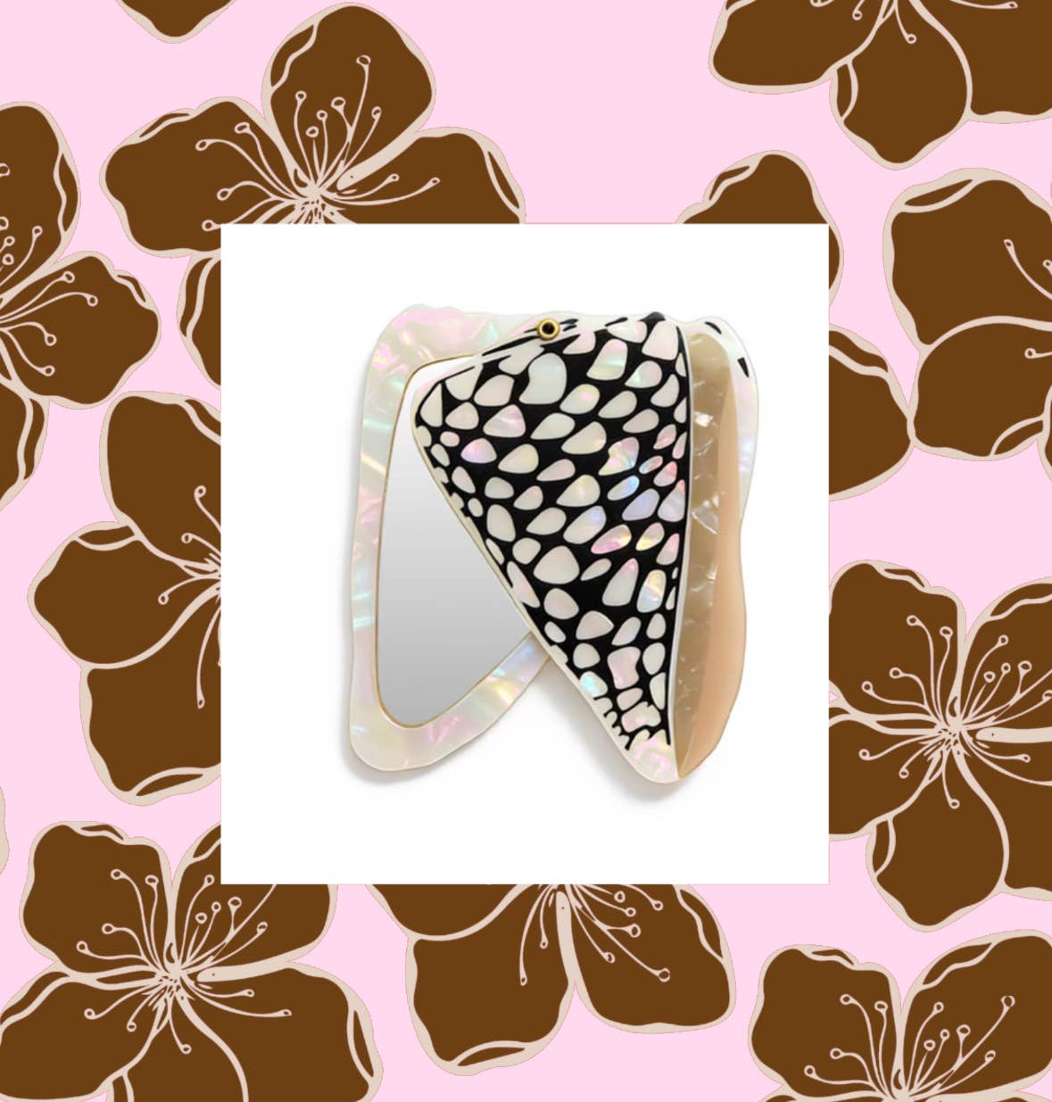 Marble Cone Shell Pocket Mirror