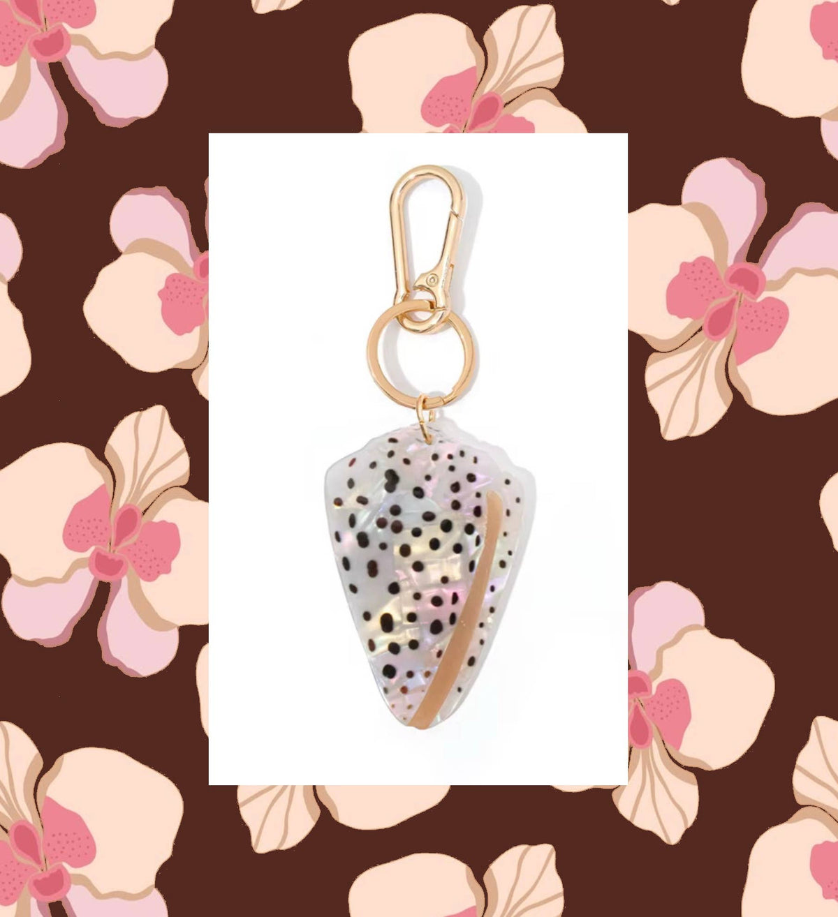 Flea Cone Shell Keychain