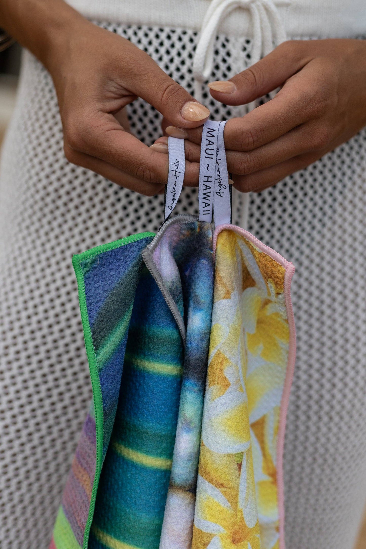 Plumeria & Rainbow Lei Tea Towel