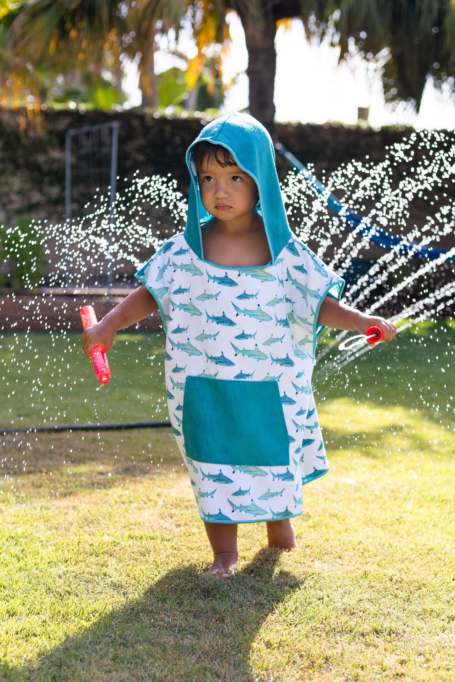 Tahiti Reef Sharks Toddler Poncho