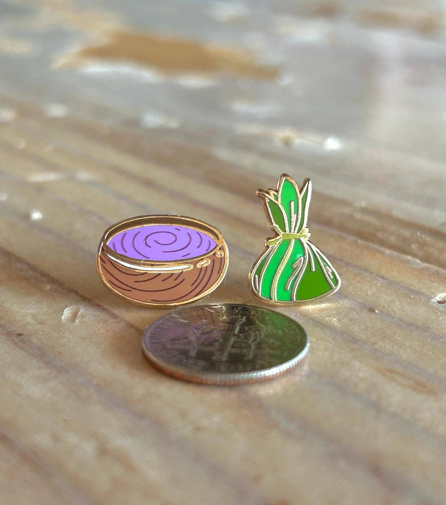 Mini Ono Pin Set: Lau Lau & Bowl of Poi Enamel Pin