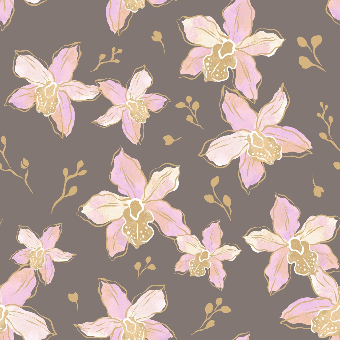Orchid Blooms / Moana Maxi Dress / Coconut Husk