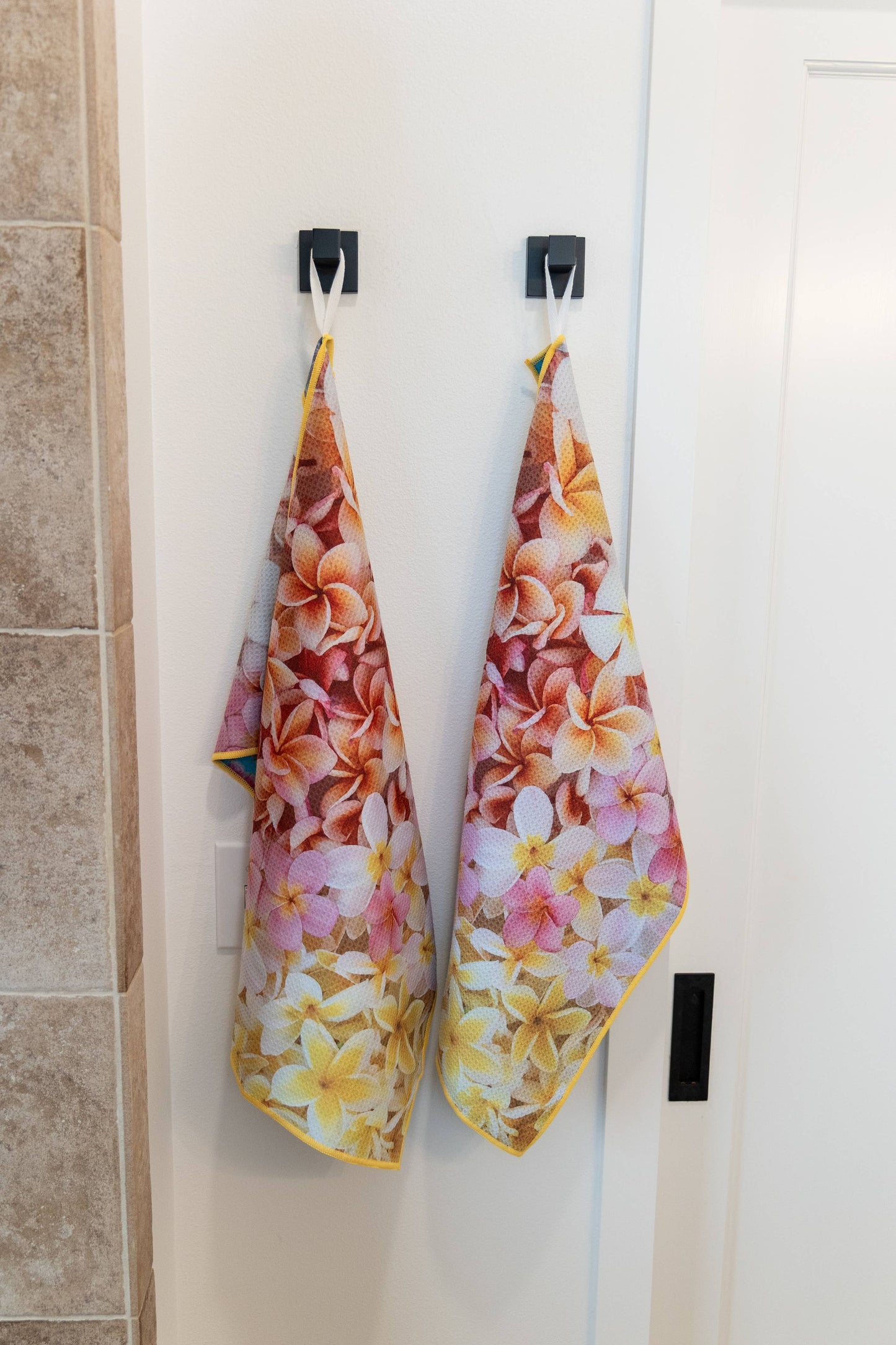 Plumeria & Rainbow Lei Tea Towel