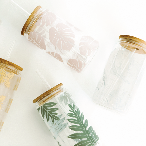 Pacific | 16 oz Glass Drinking Jar