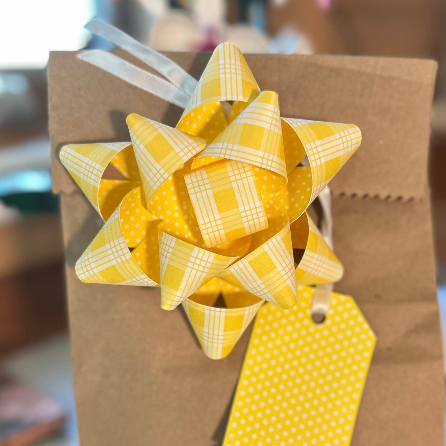 Handmade Paper Bows - Palaka or Polka Dots - Large