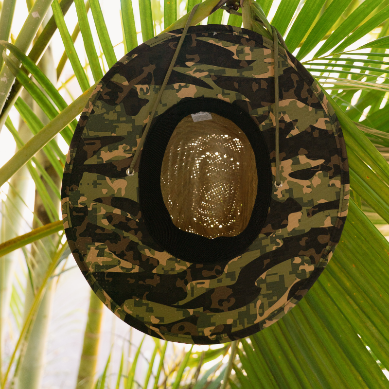 Camo Straw Hat Kids
