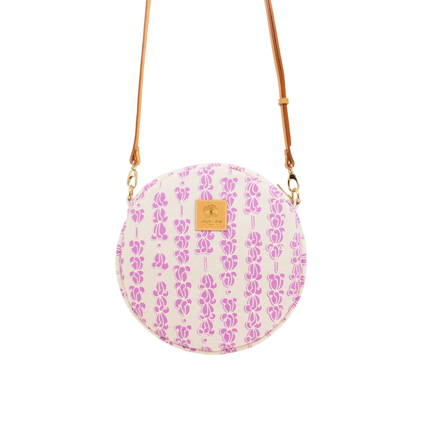 Roundie Cross Body • Crown Flower • Sand over Orchid