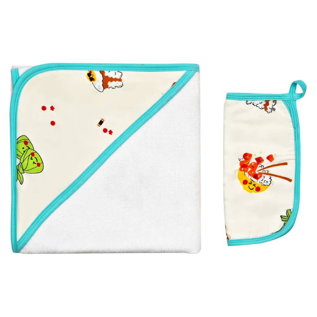 Island Mixed Plate Hooded Towel Set