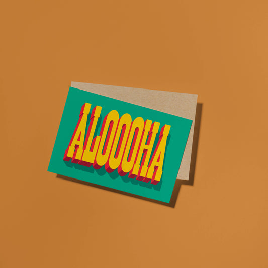 Aloooha Teal Card