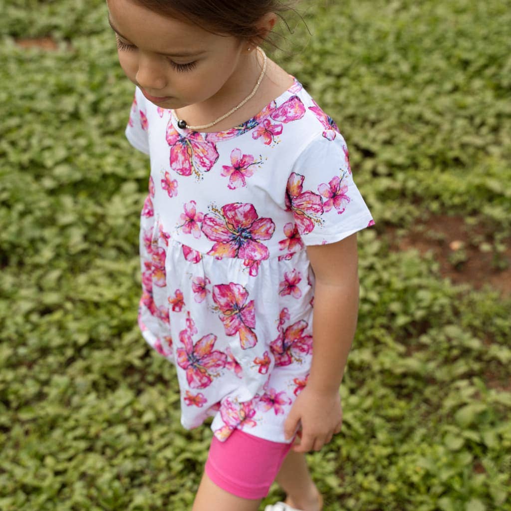 Hibiscus Kiss Short Sleeve Top and Short Set