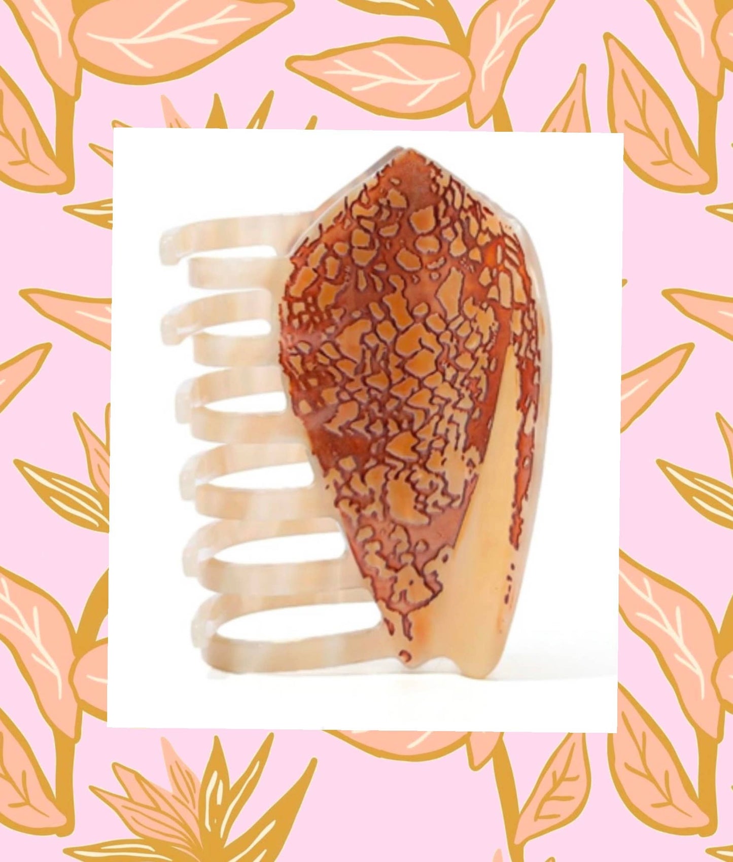 Textile Cone Shell Hair Claw Clip