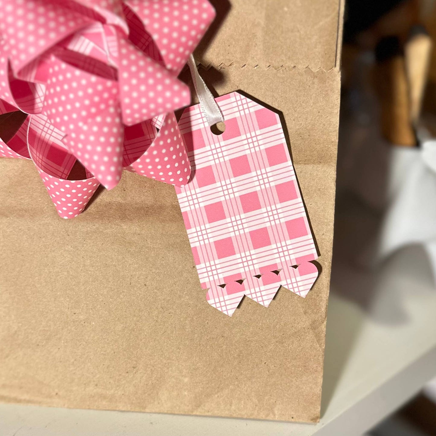 Handmade Paper Gift Tags - Hearts  Set of 6