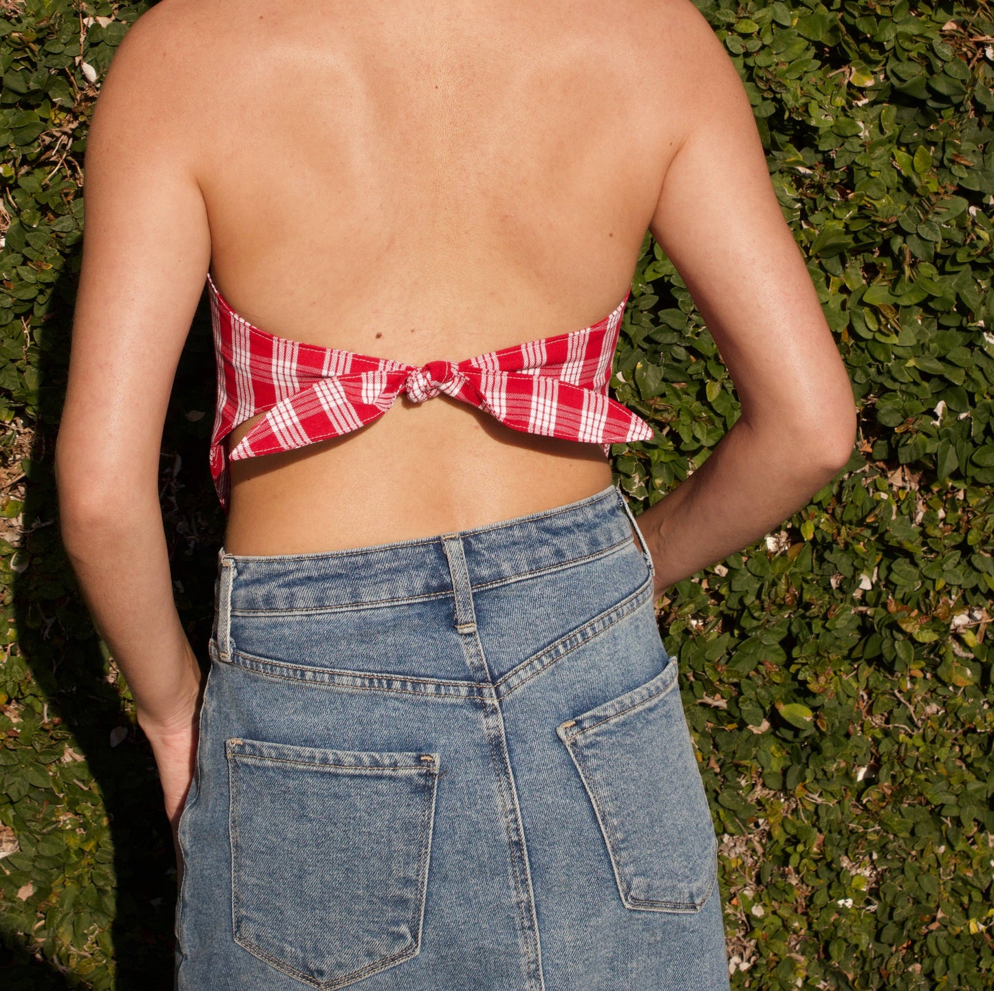 Palaka Bandana Halter Top - Scarf Tie Back