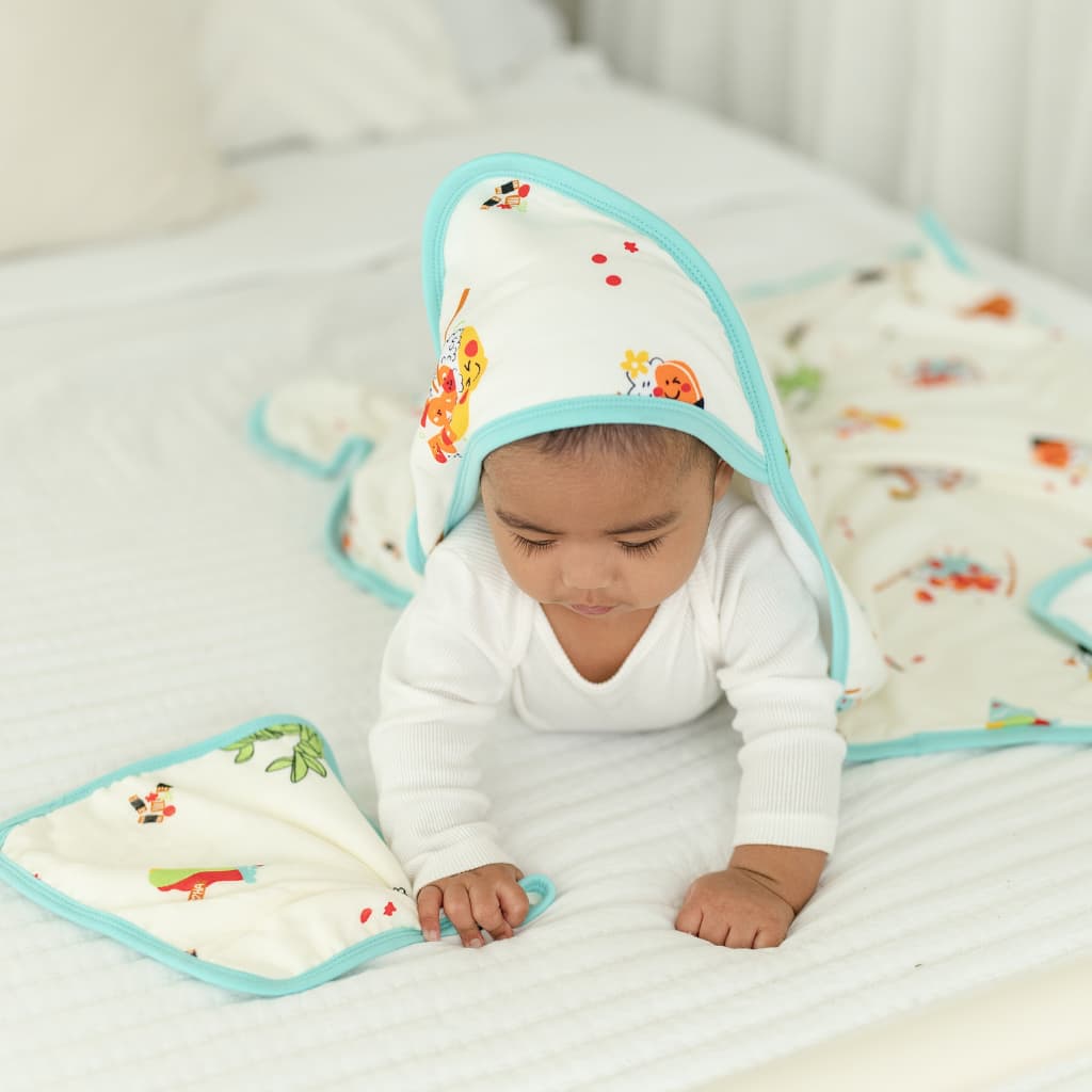 Island Mixed Plate Hooded Towel Set