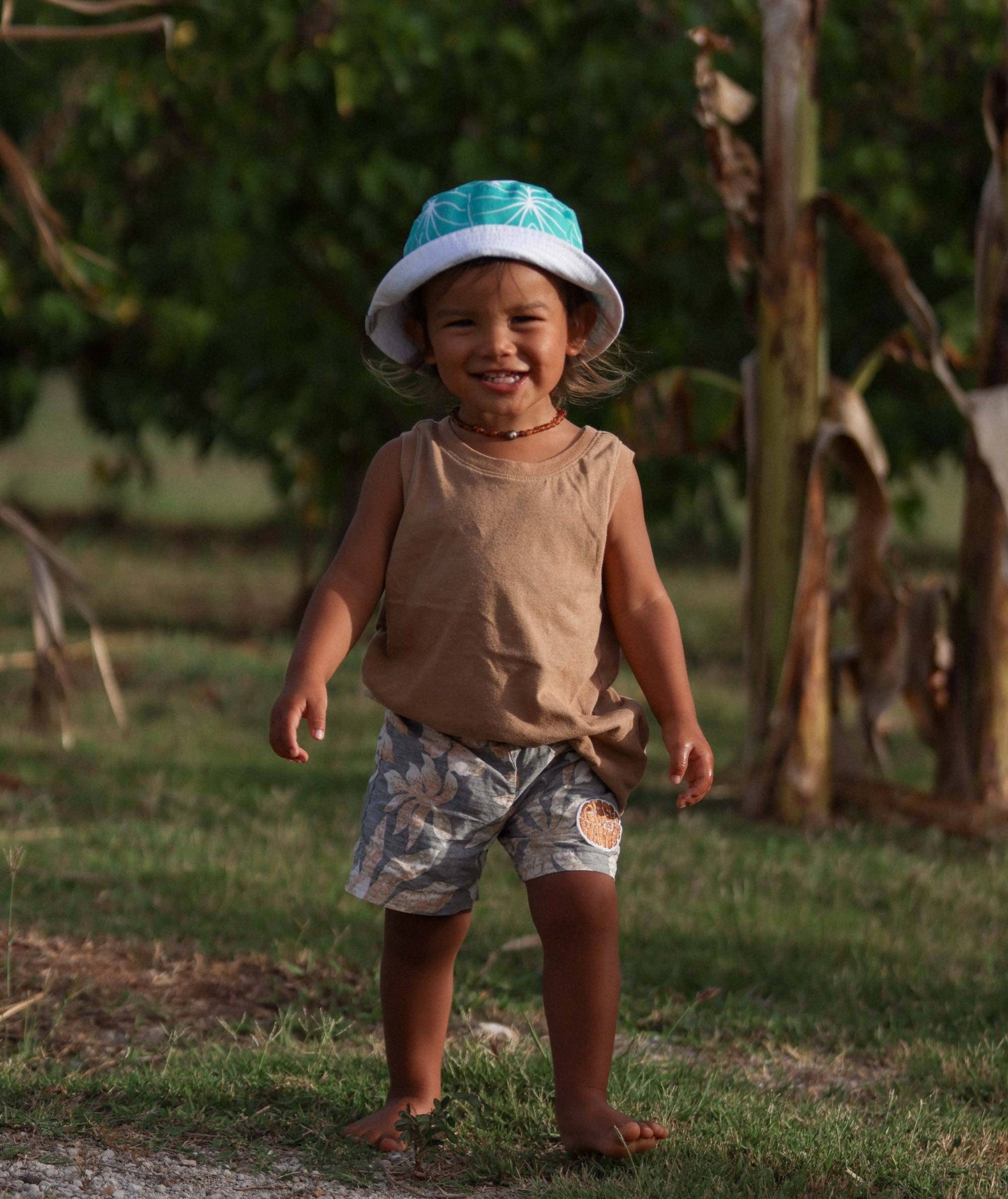 Keiki Reversible Bucket Hat - Teal kalo