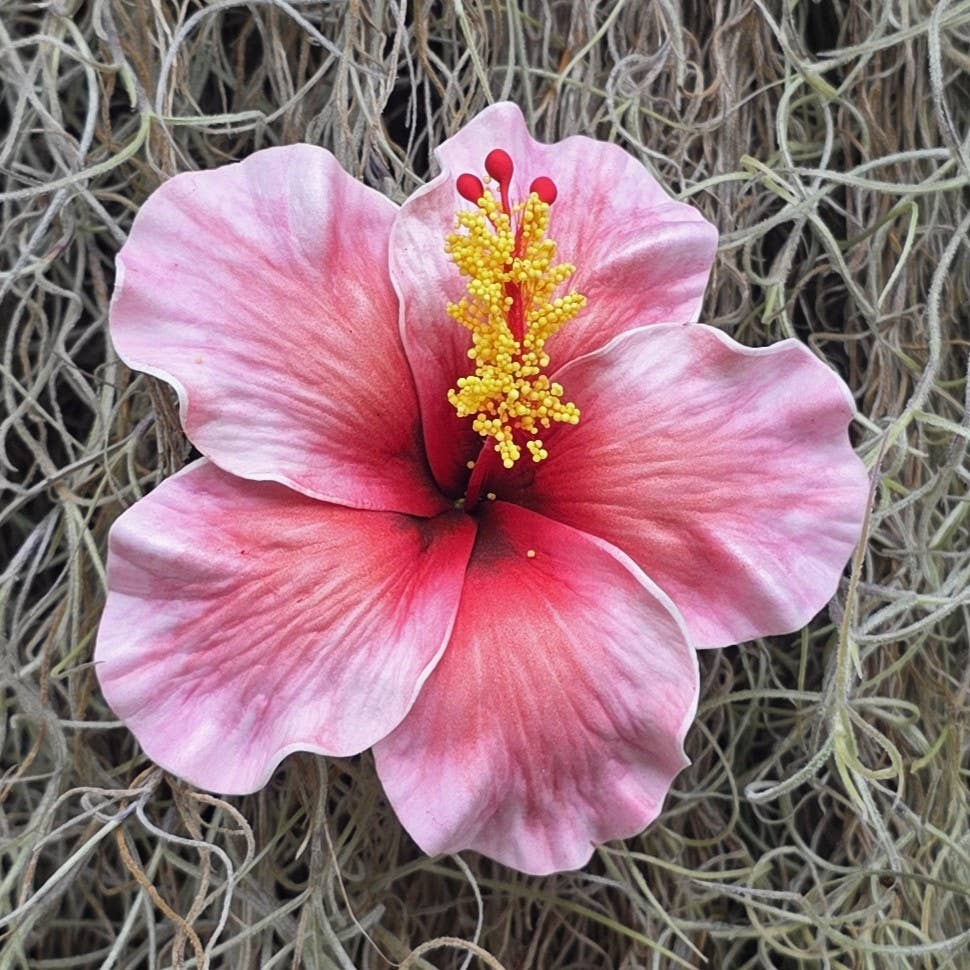 Medium Hibiscus Foam Flower Hair Pick, Single Flower
