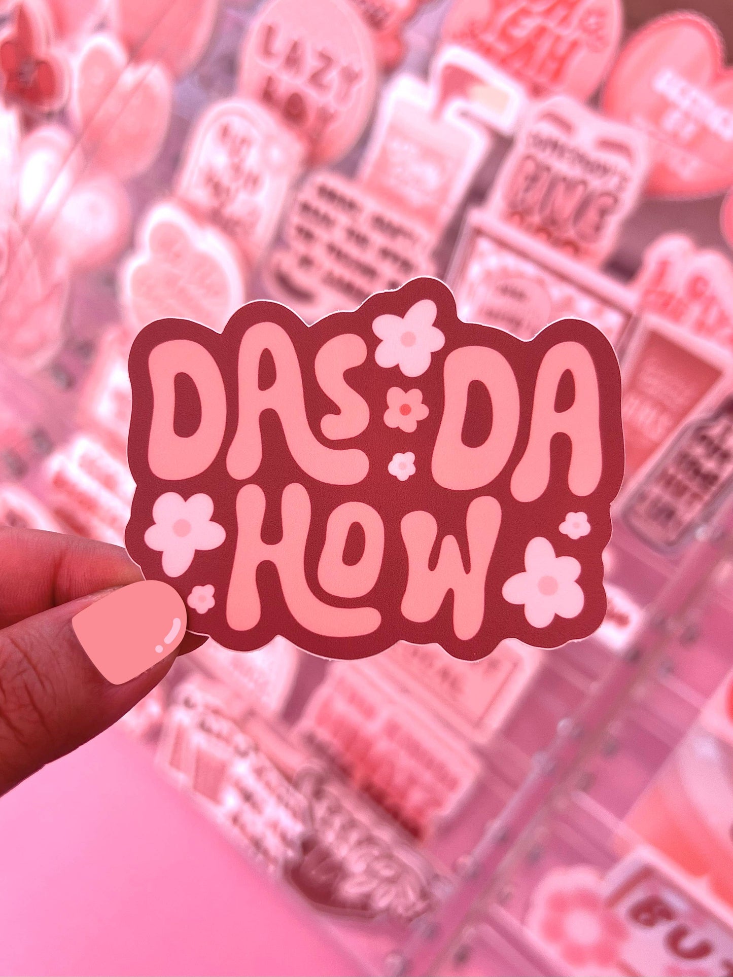 Das Da How Sticker/Magnet, 3x2.3"