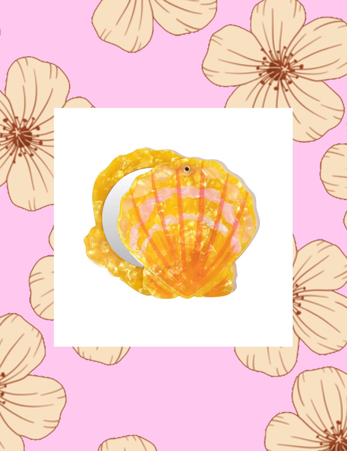 Sunrise Shell Pocket Mirror