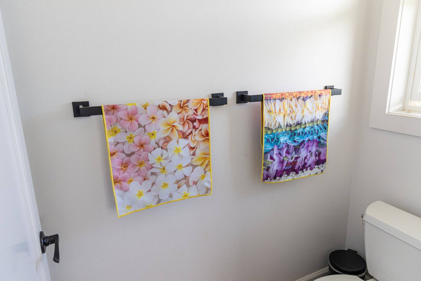 Plumeria & Rainbow Lei Tea Towel