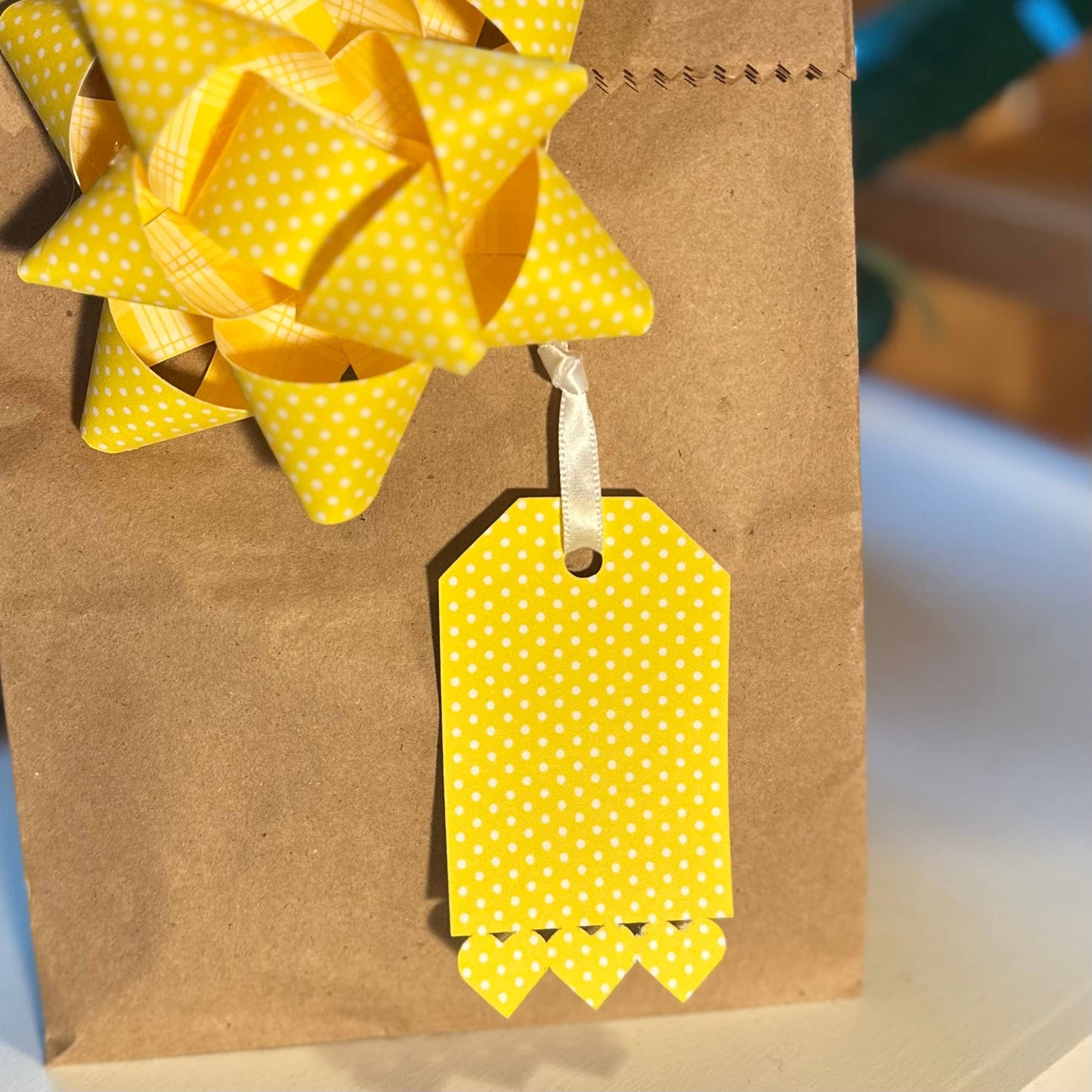 Handmade Paper Gift Tags - Hearts  Set of 6