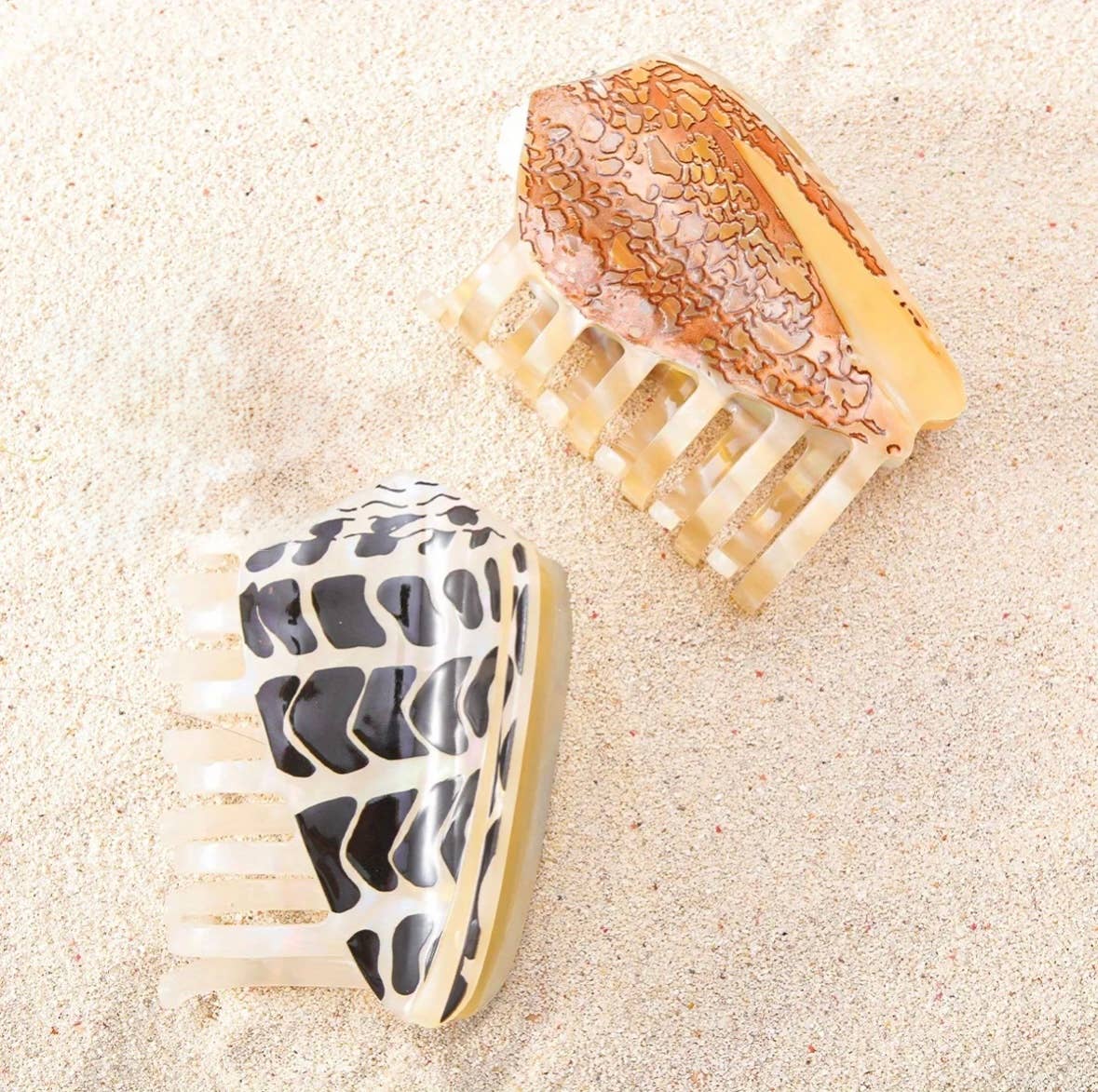Textile Cone Shell Hair Claw Clip