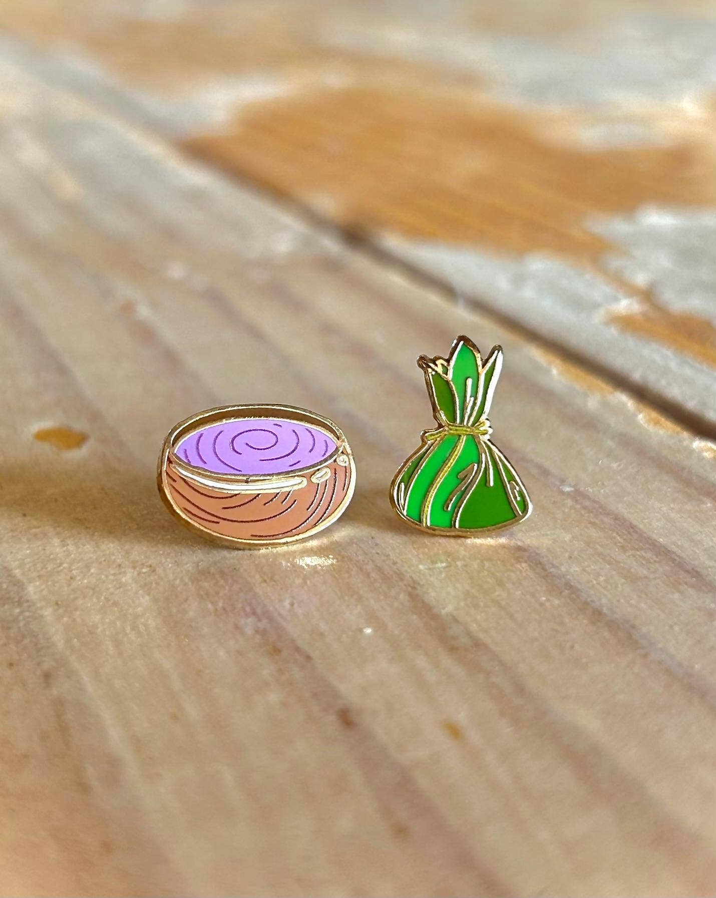 Mini Ono Pin Set: Lau Lau & Bowl of Poi Enamel Pin