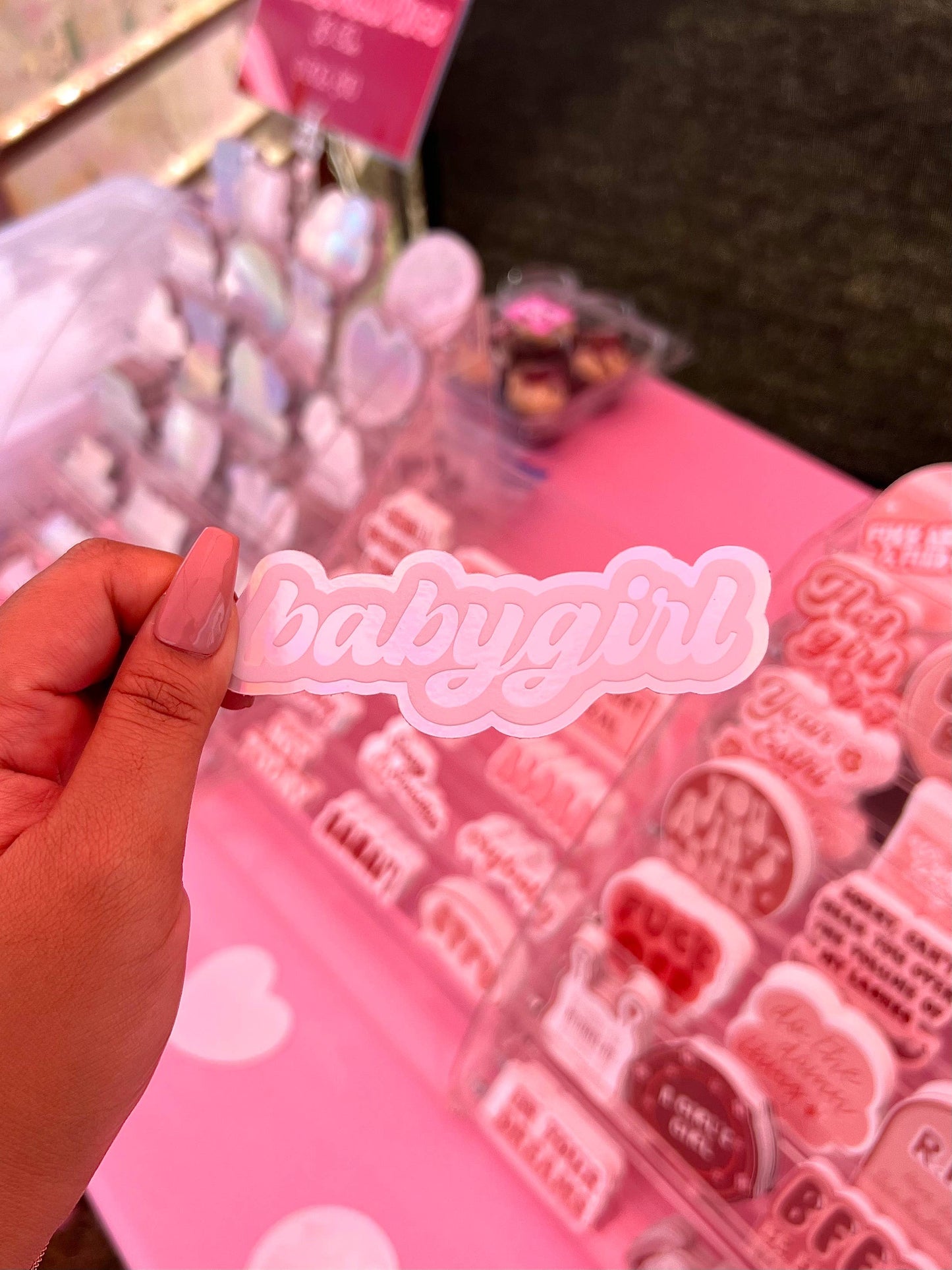Babygirl Holographic Sticker, 4.25x1.5"