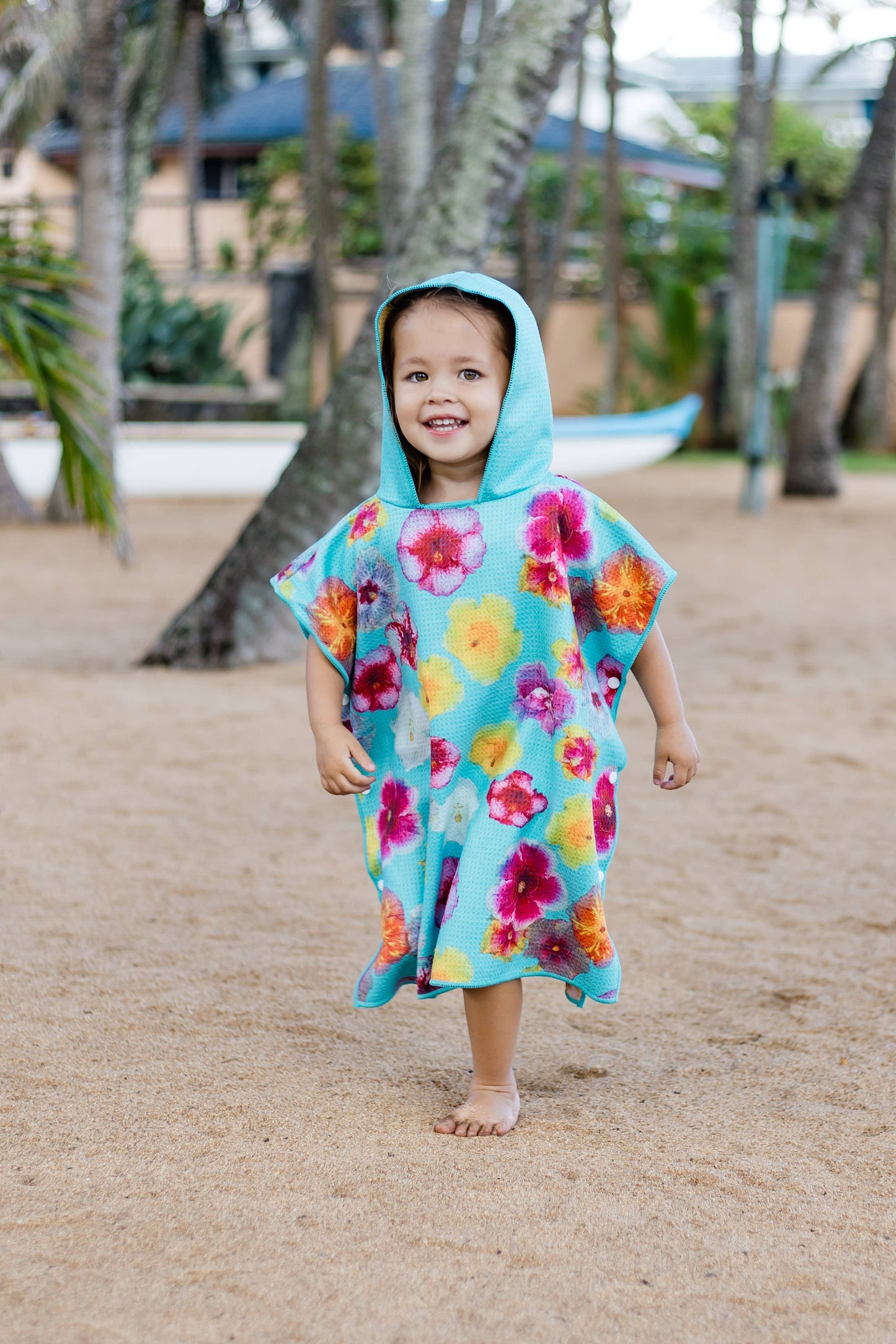 Hibiscus & Shells Toddler Poncho