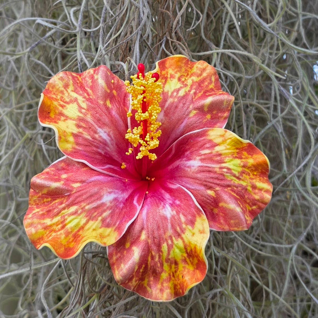 Medium Hibiscus Foam Flower Hair Pick, Single Flower