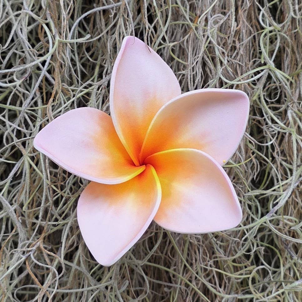 Large  Plumeria Foam Flower Hair Pick, Single Flower