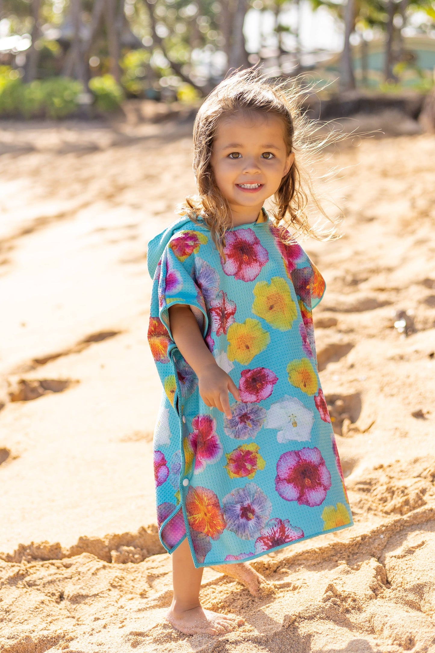 Hibiscus & Shells Toddler Poncho