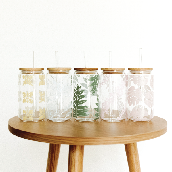 Pacific | 16 oz Glass Drinking Jar