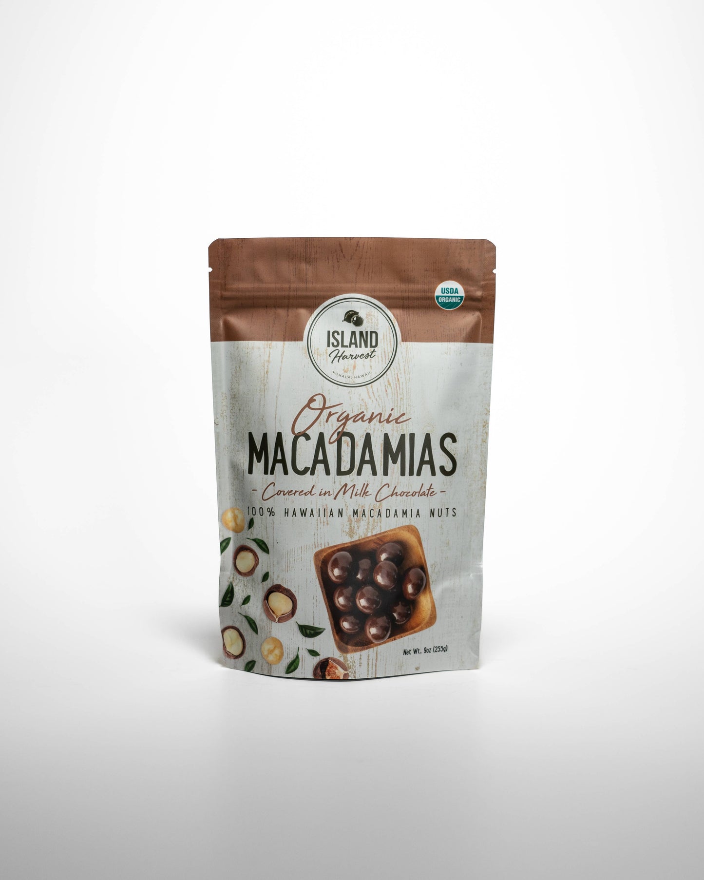Organic Macadamias with Milk Chocolate (9oz)