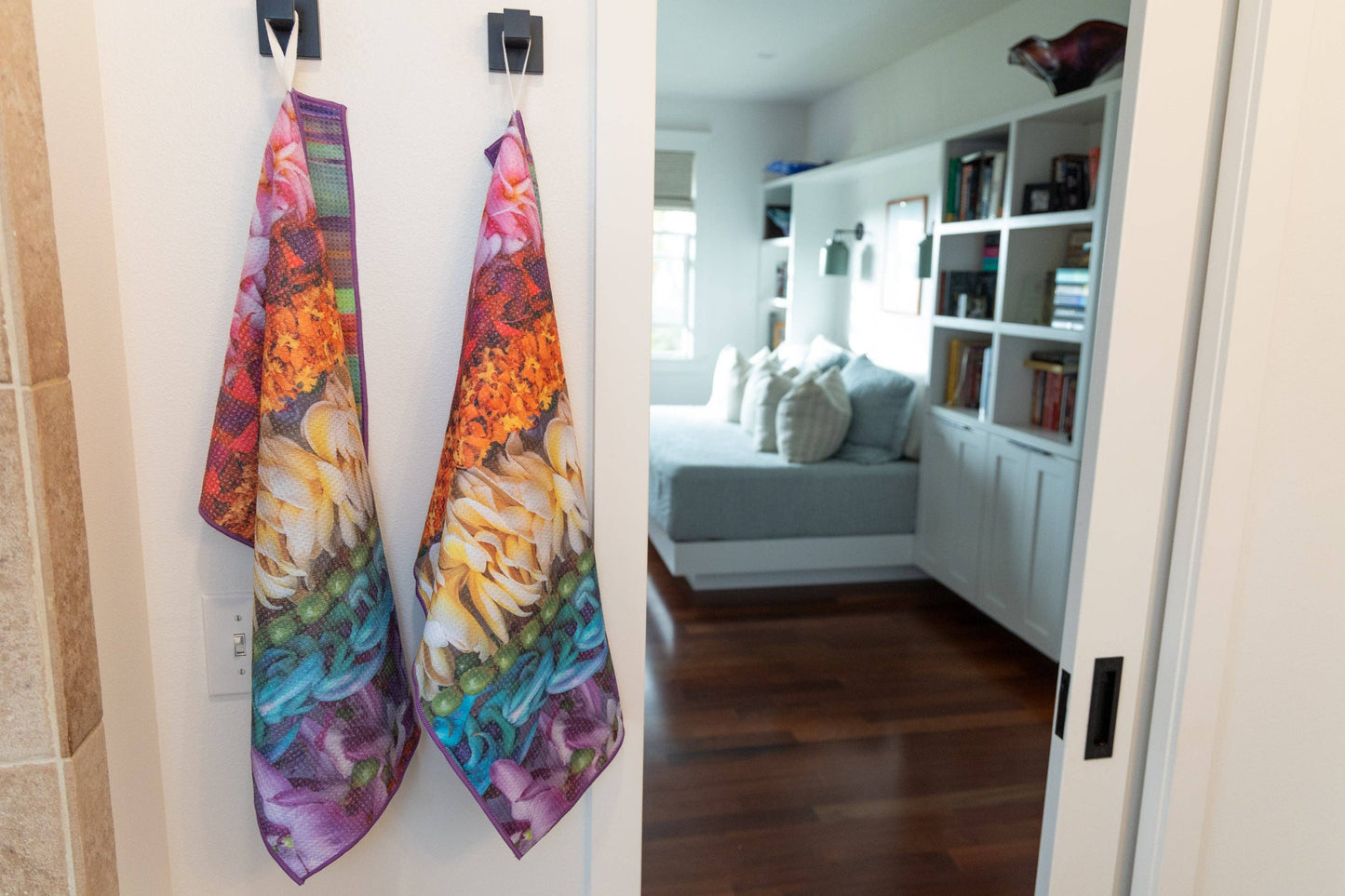 Plumeria & Rainbow Lei Tea Towel