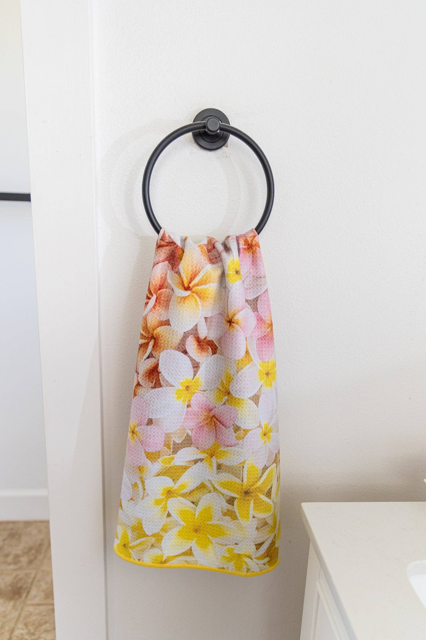 Plumeria & Rainbow Lei Tea Towel