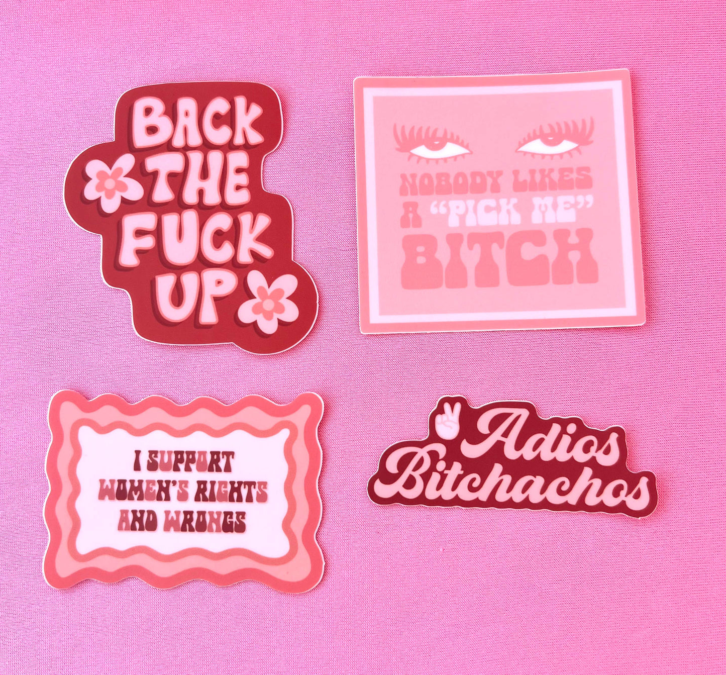 I Support Women's Rights and Wrongs Sticker, 3x2"