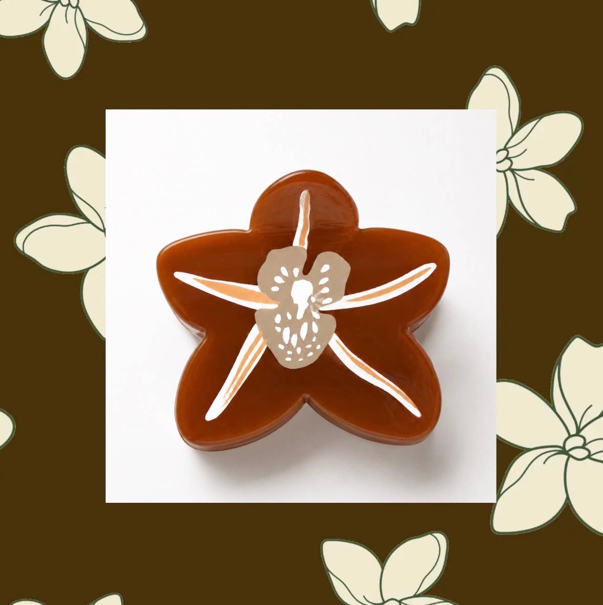 Wild Orchid Claw Clip 