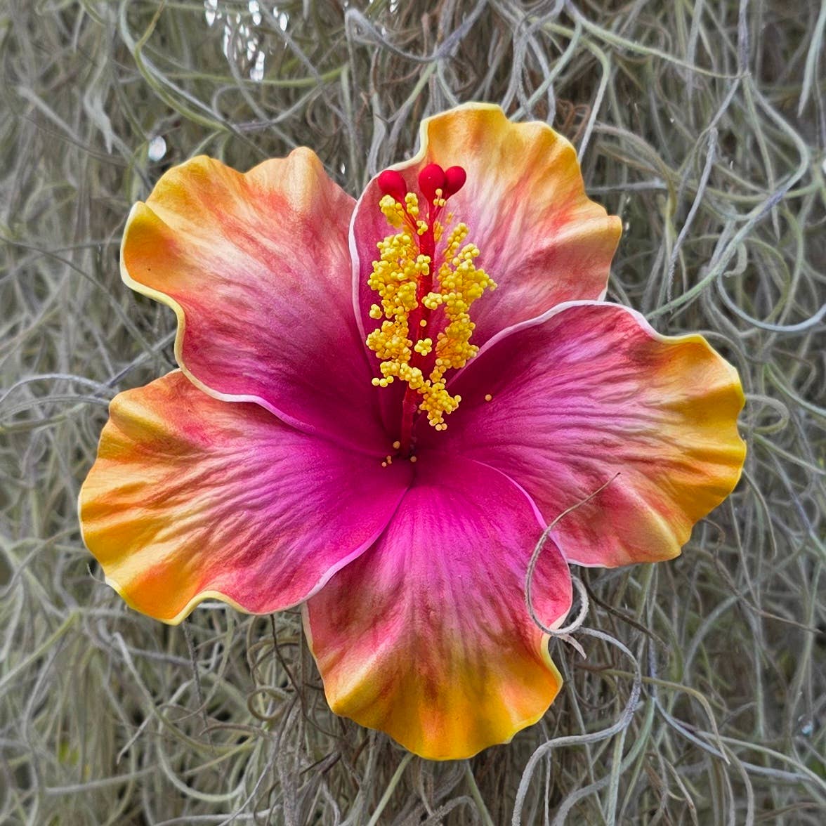 Medium Hibiscus Foam Flower Hair Pick, Single Flower