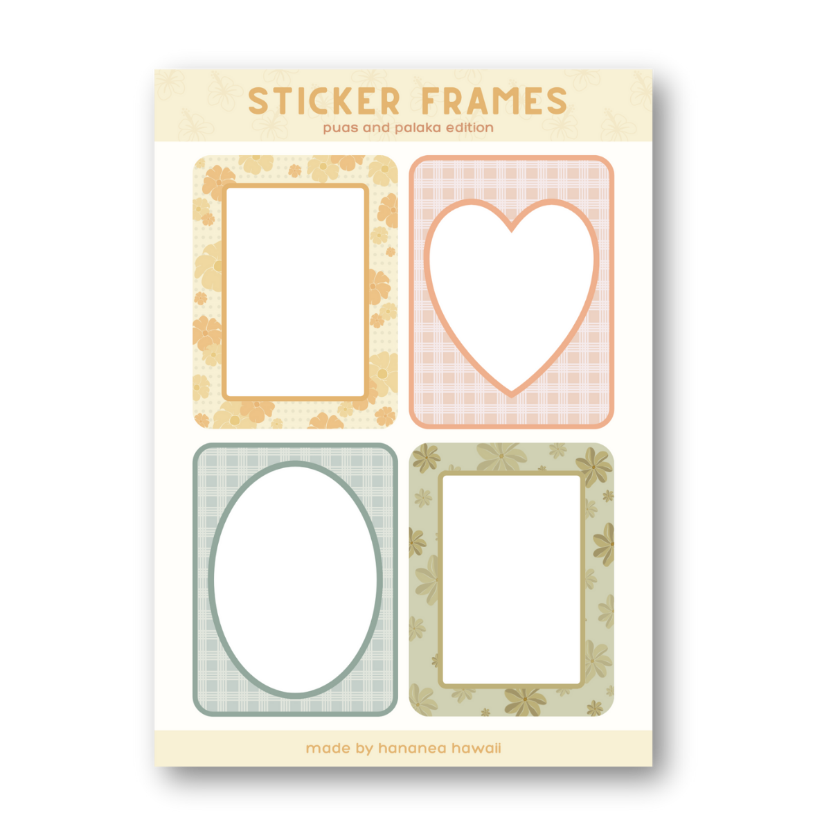 Pua's and Palaka Sticker Frames