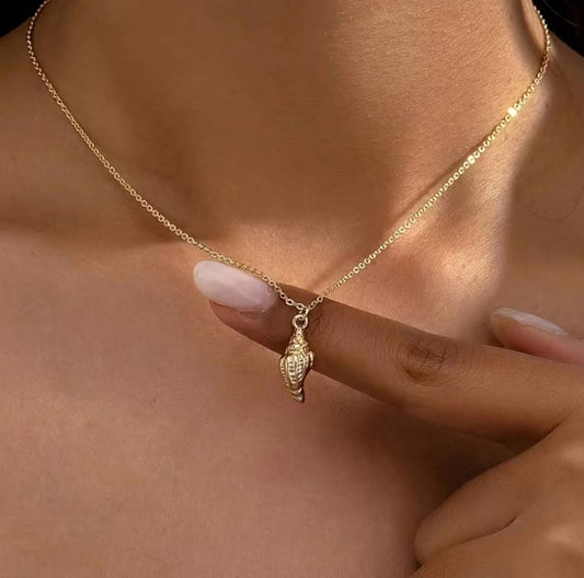 Conch Shell Gold Necklace