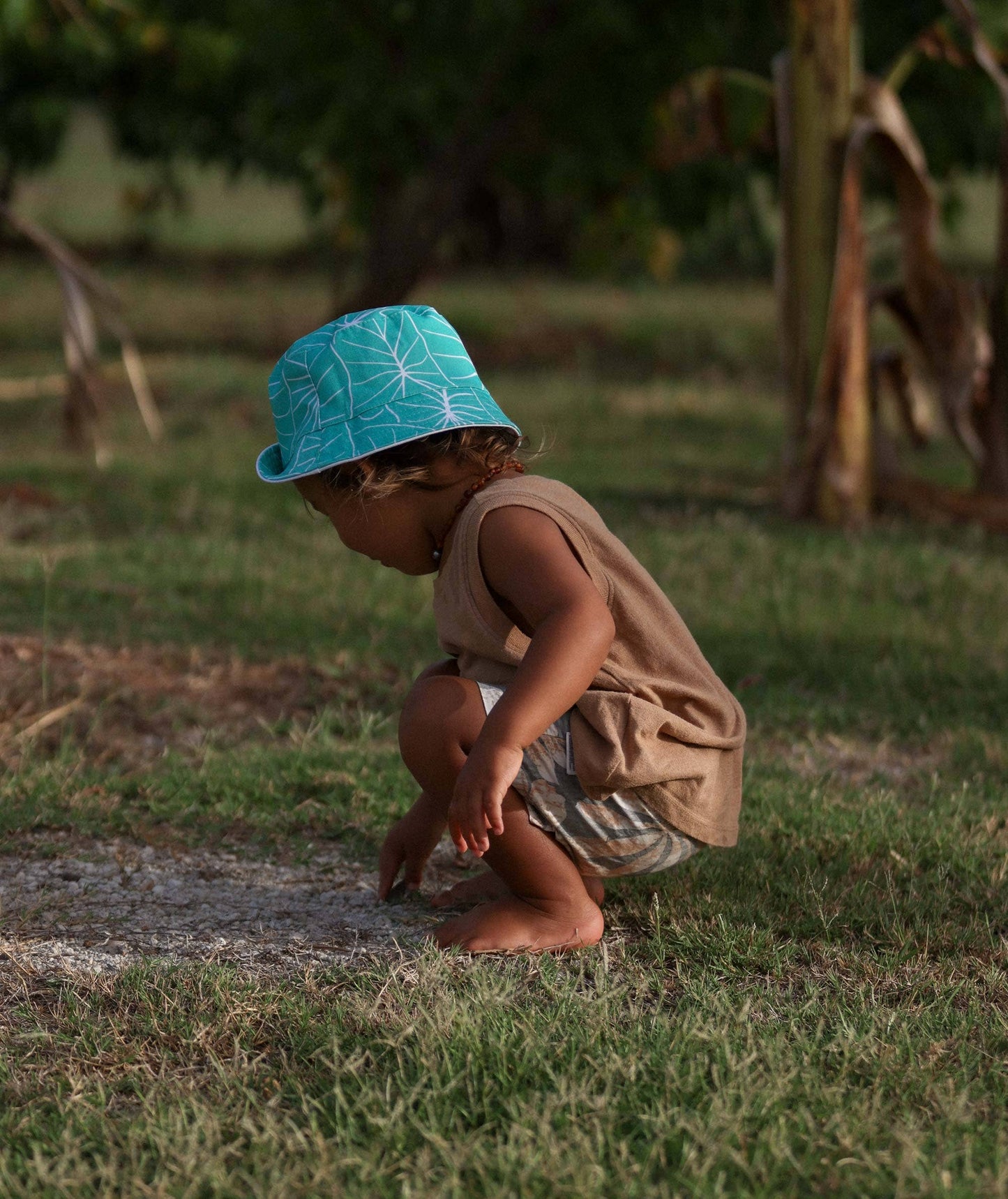 Keiki Reversible Bucket Hat - Teal kalo