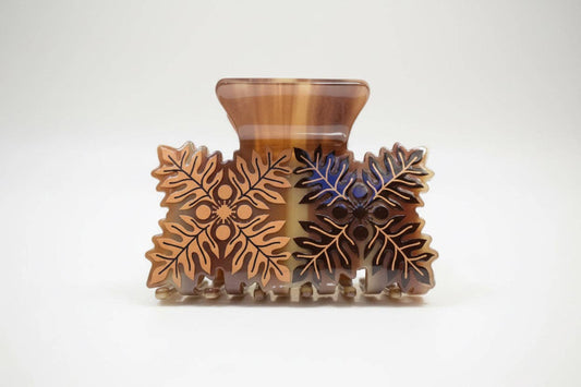 Ulu Quilt Brown Claw Clip