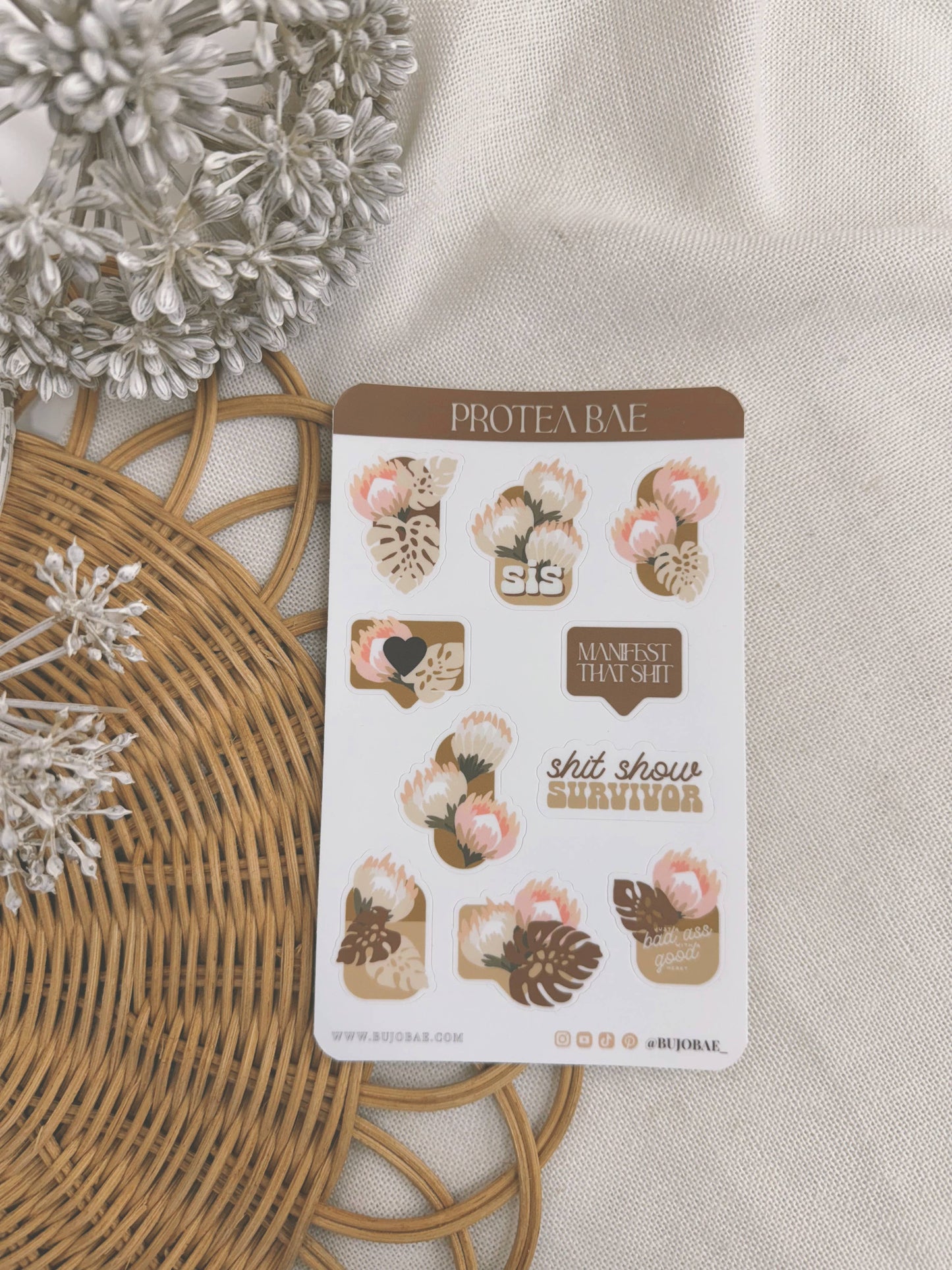 Protea Bae | Vinyl Sticker Sheet