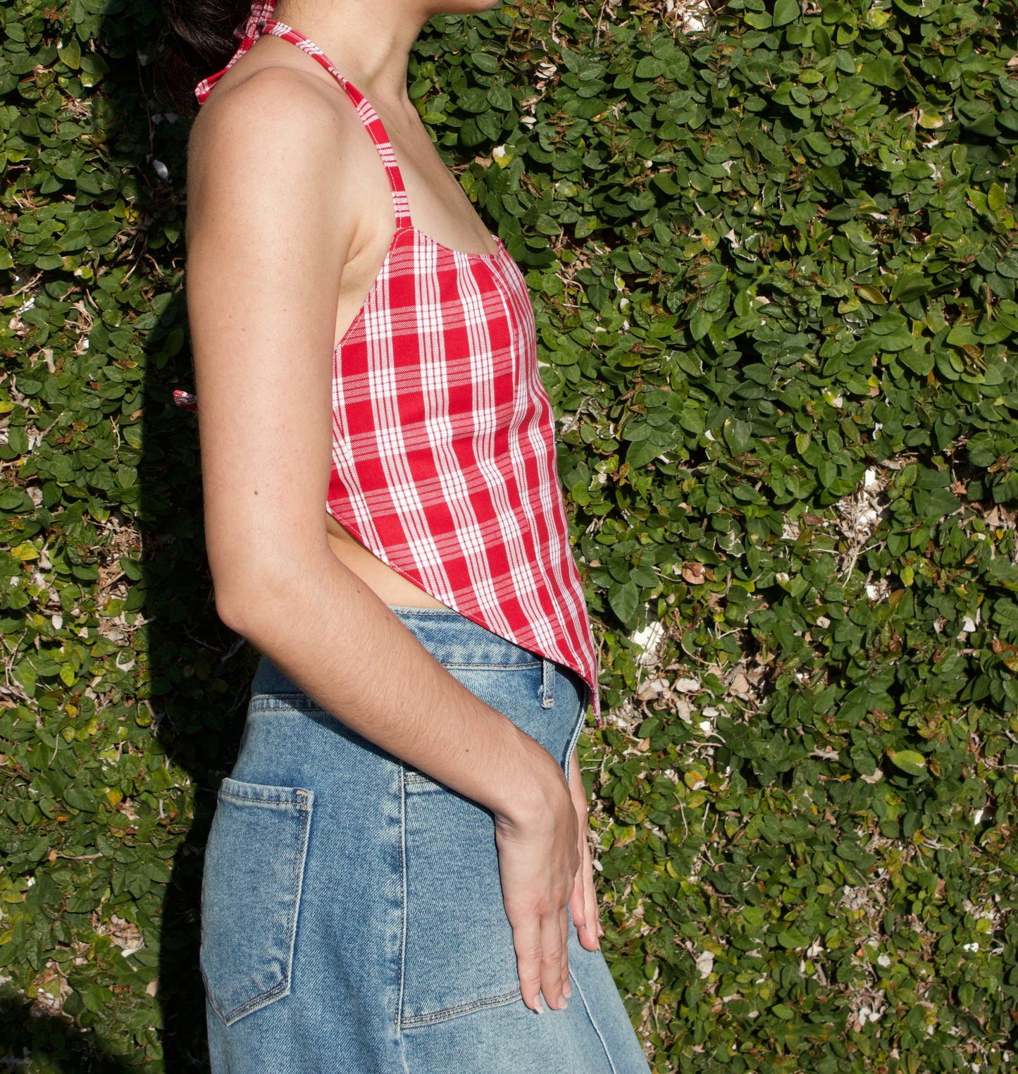 Palaka Bandana Halter Top - Scarf Tie Back