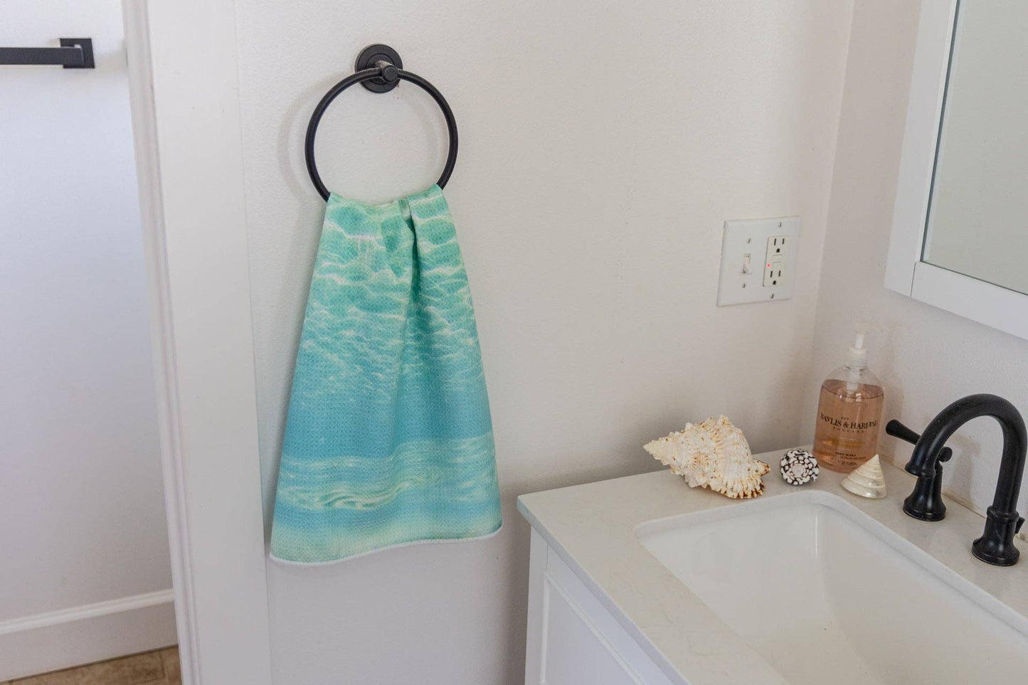 White Coral & Bora Bora Ocean Tea Towel
