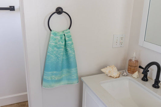 White Coral & Bora Bora Ocean Tea Towel