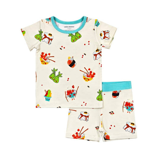 Island Mixed Plate Short Bamboo Pajamas